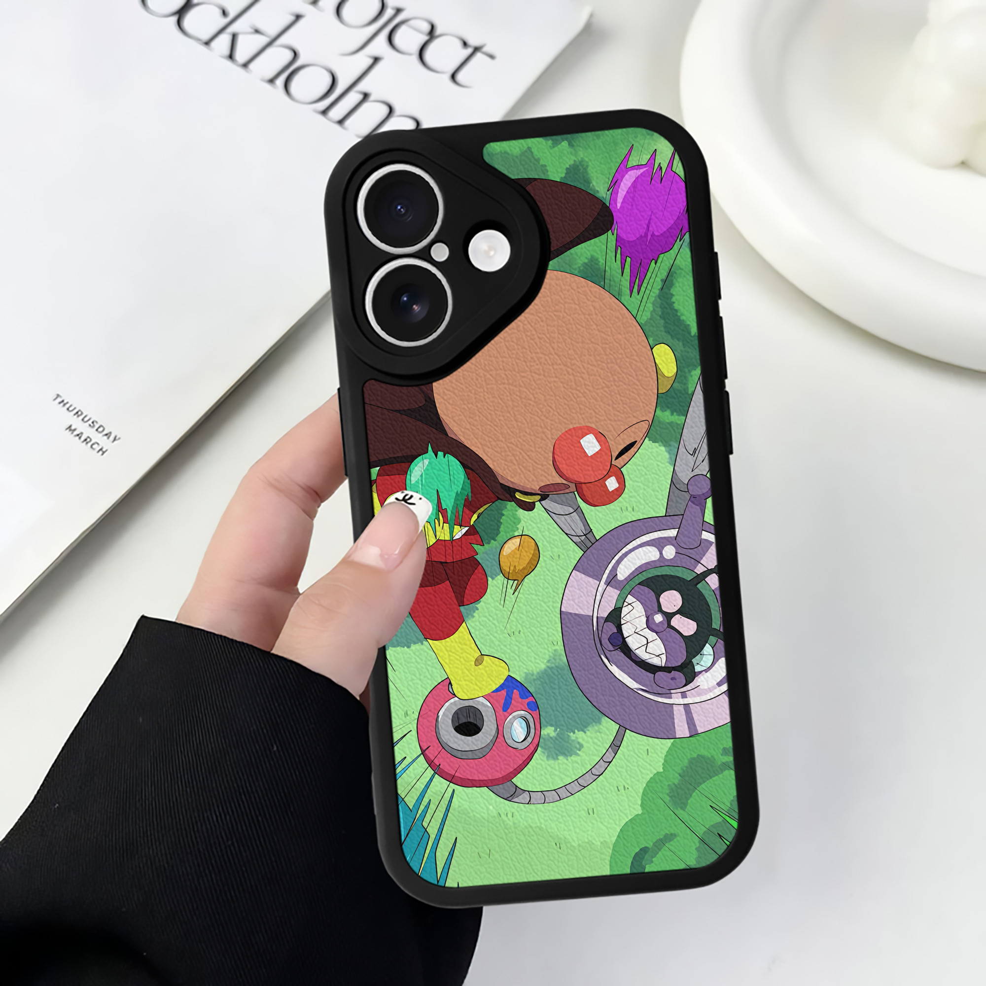 （画像用） アンパンマン Anpanman 【iPhone 16シリーズ対応】シリコンスマホケース（レザー調） 材質：シリコン